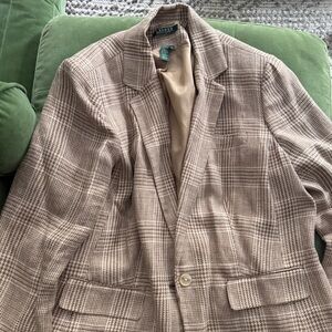 Ralph Lauren Beige Checkered Blazer